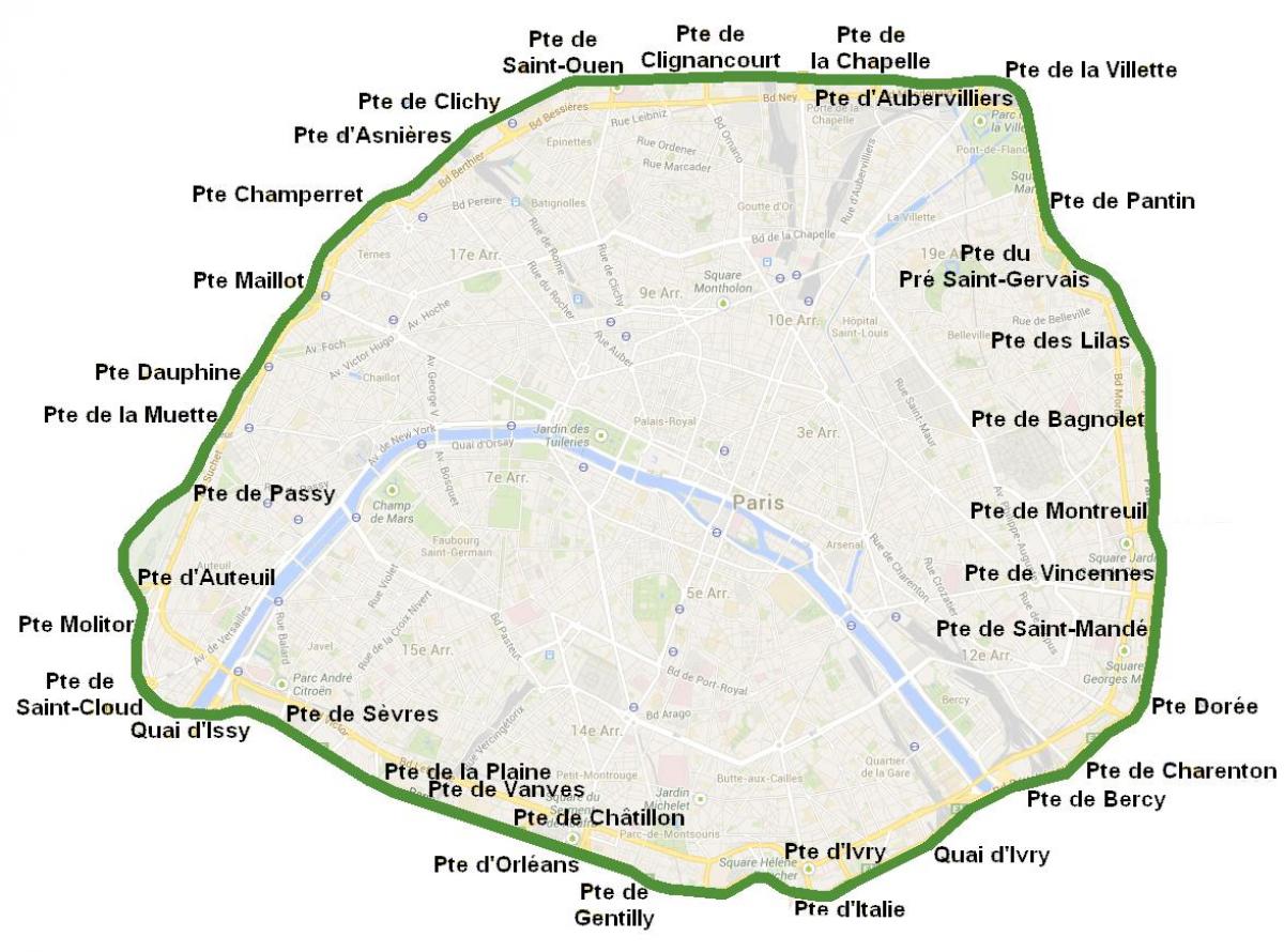 Mapa Hiria ate Paris