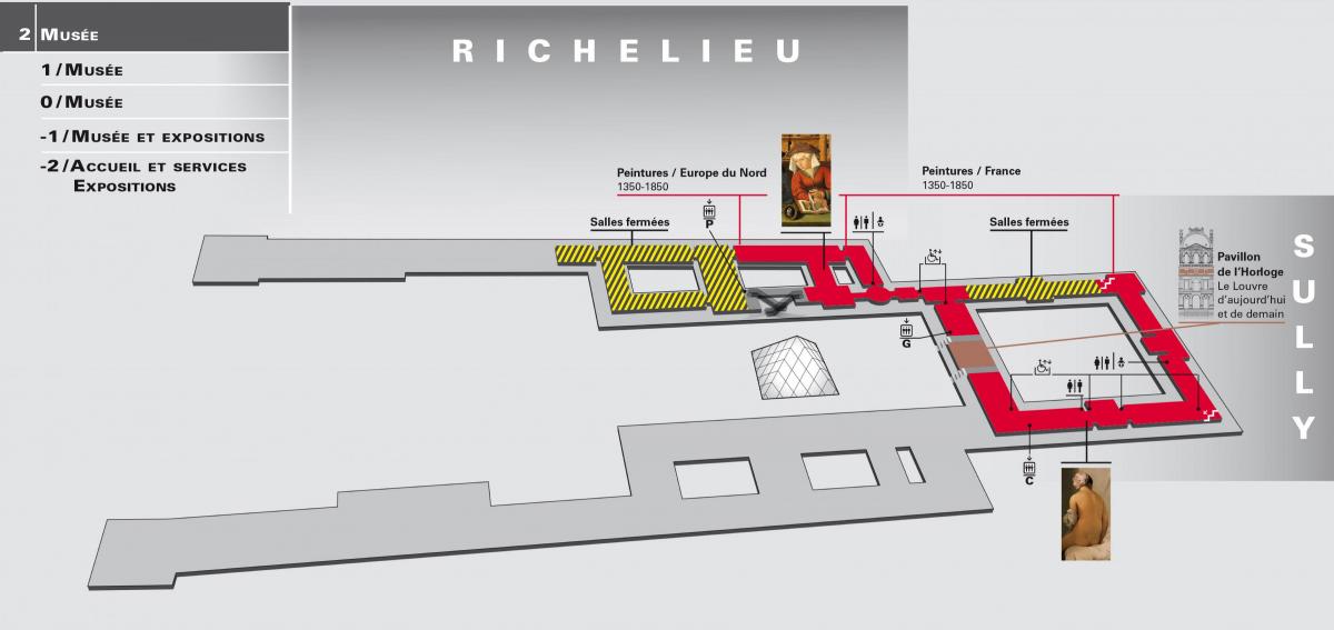 Mapa Louvre Museoa Maila 2