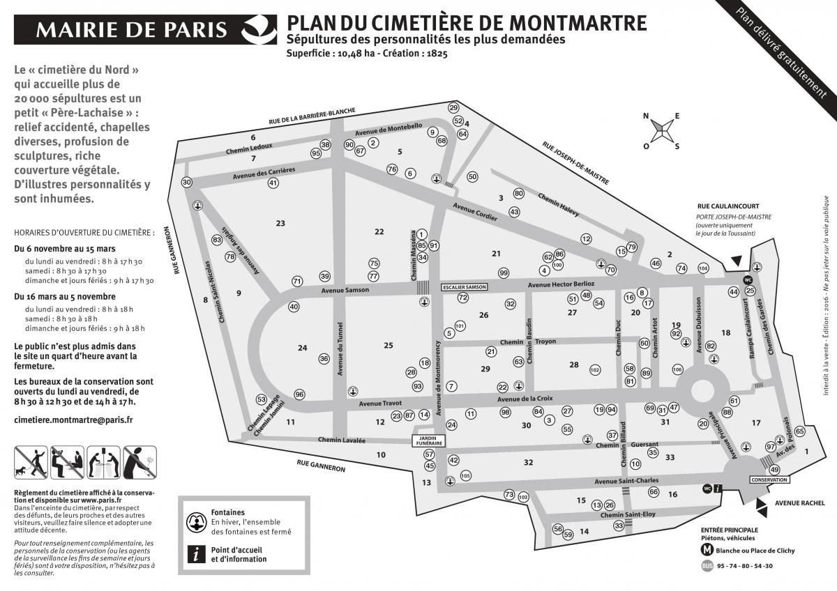 Mapa Montmartre Hilerria