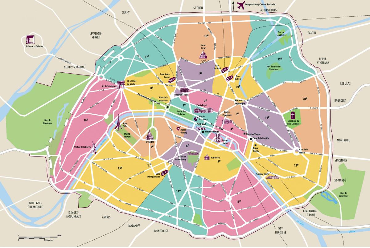 Mapa Paris intramural