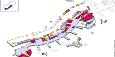 Mapa CDG aireportuko terminal 2A