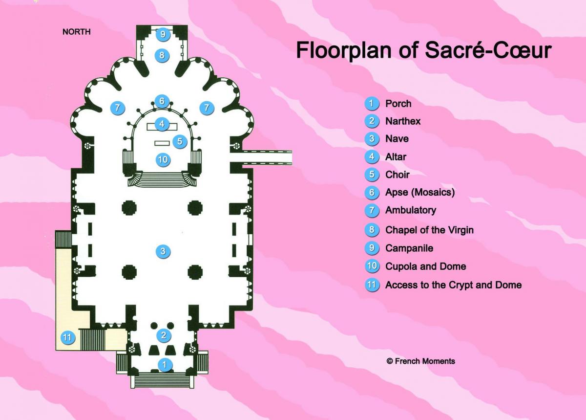 Mapa Basilika Bihotz Sakratuaren Paris
