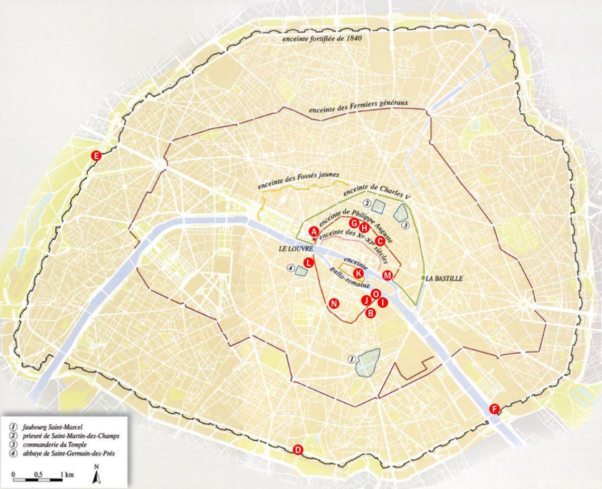 Mapa harresien Paris