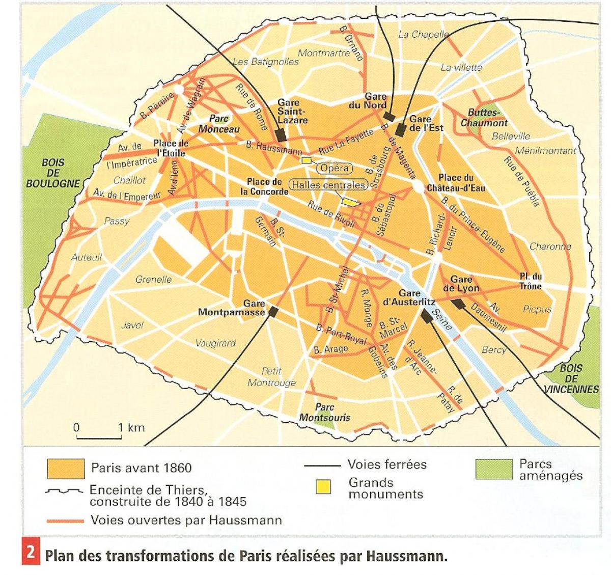 Mapa Haussmann Paris