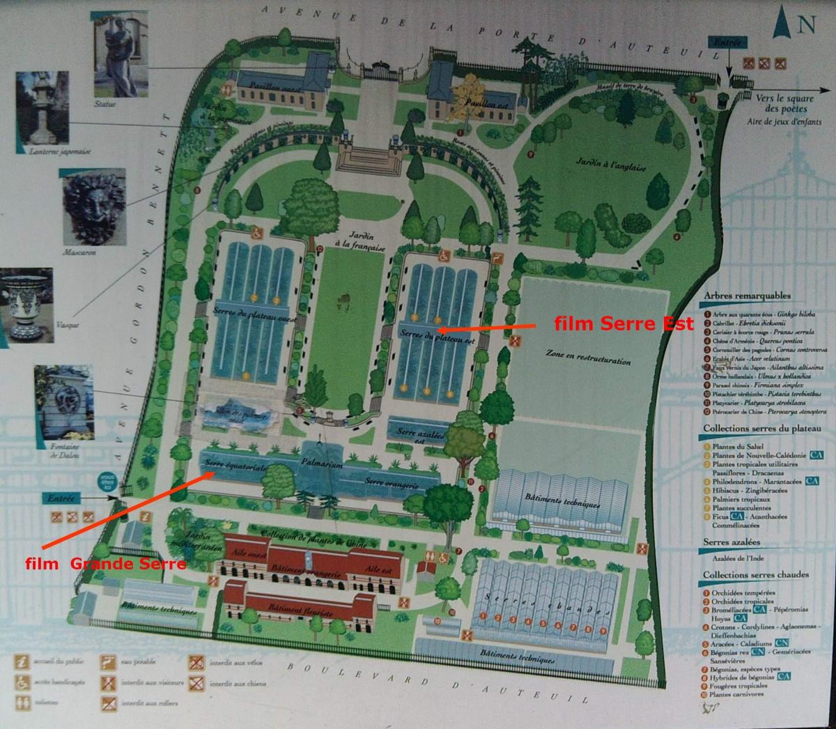 Mapa Jardin des Serres d'Auteuil