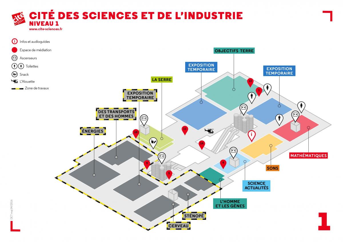 Mapa Cité des Sciences et de l'Industrie Maila 1