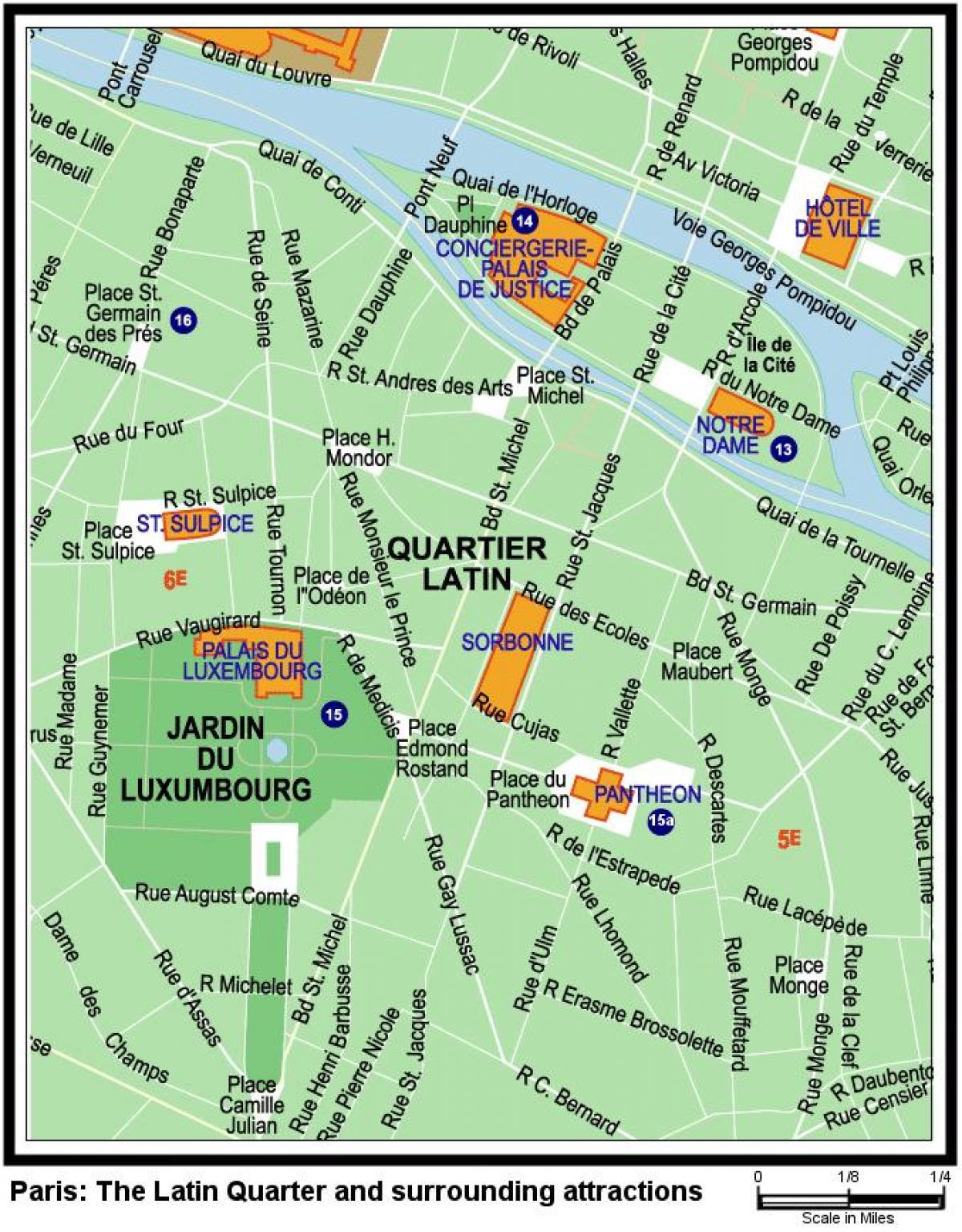Mapa Latin Hiruhilekoan, Paris
