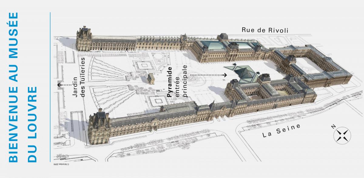 Mapa Louvre Museoa