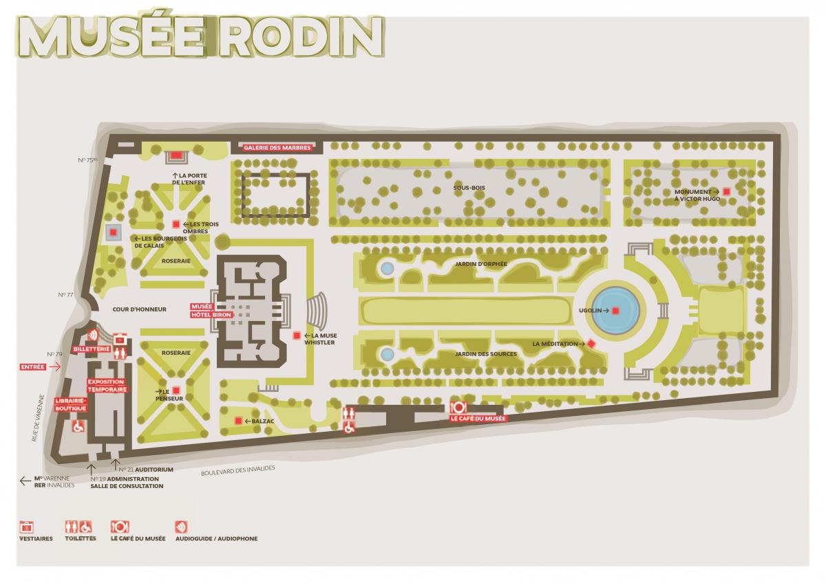 Mapa Musée Rodin