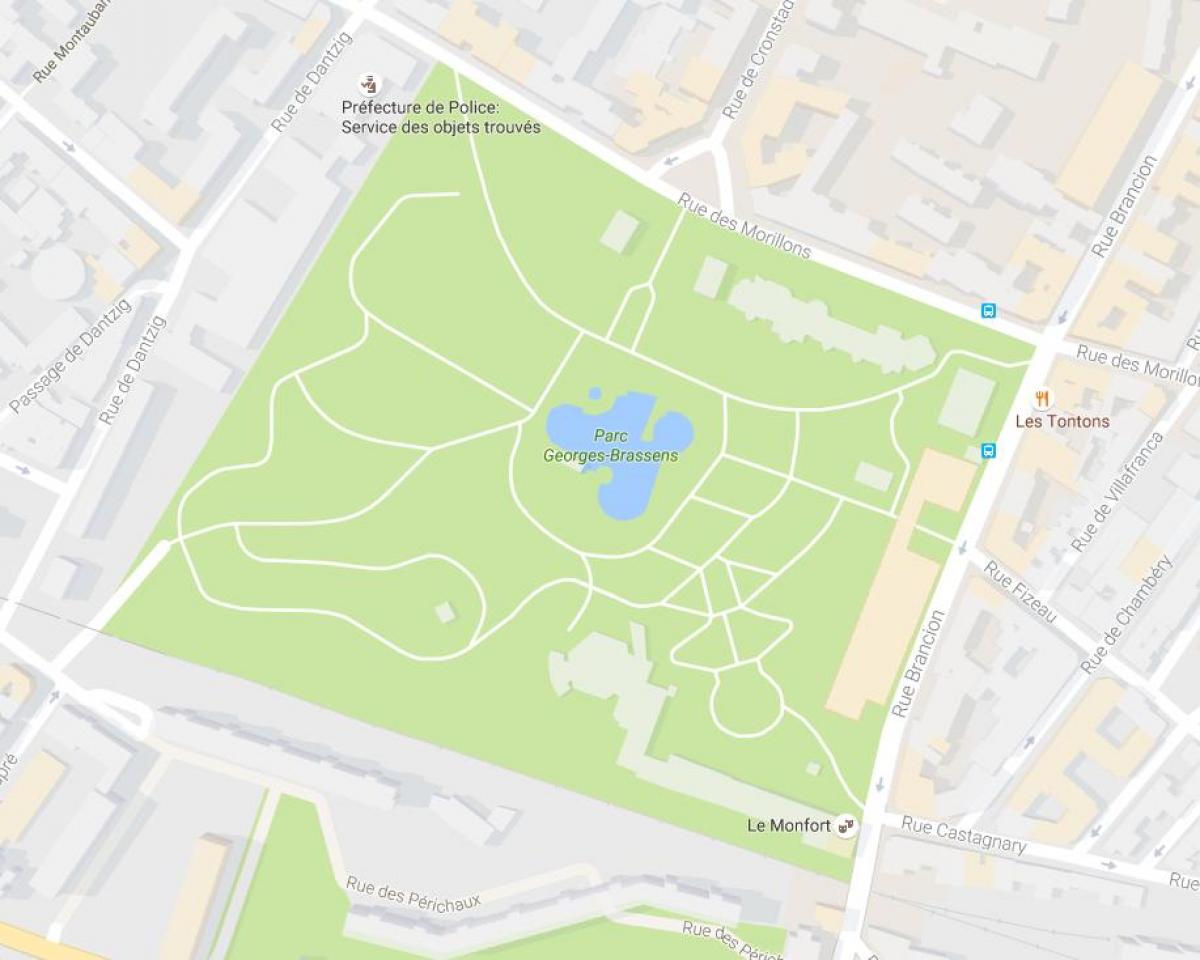 Mapa Parc Georges-Brassens