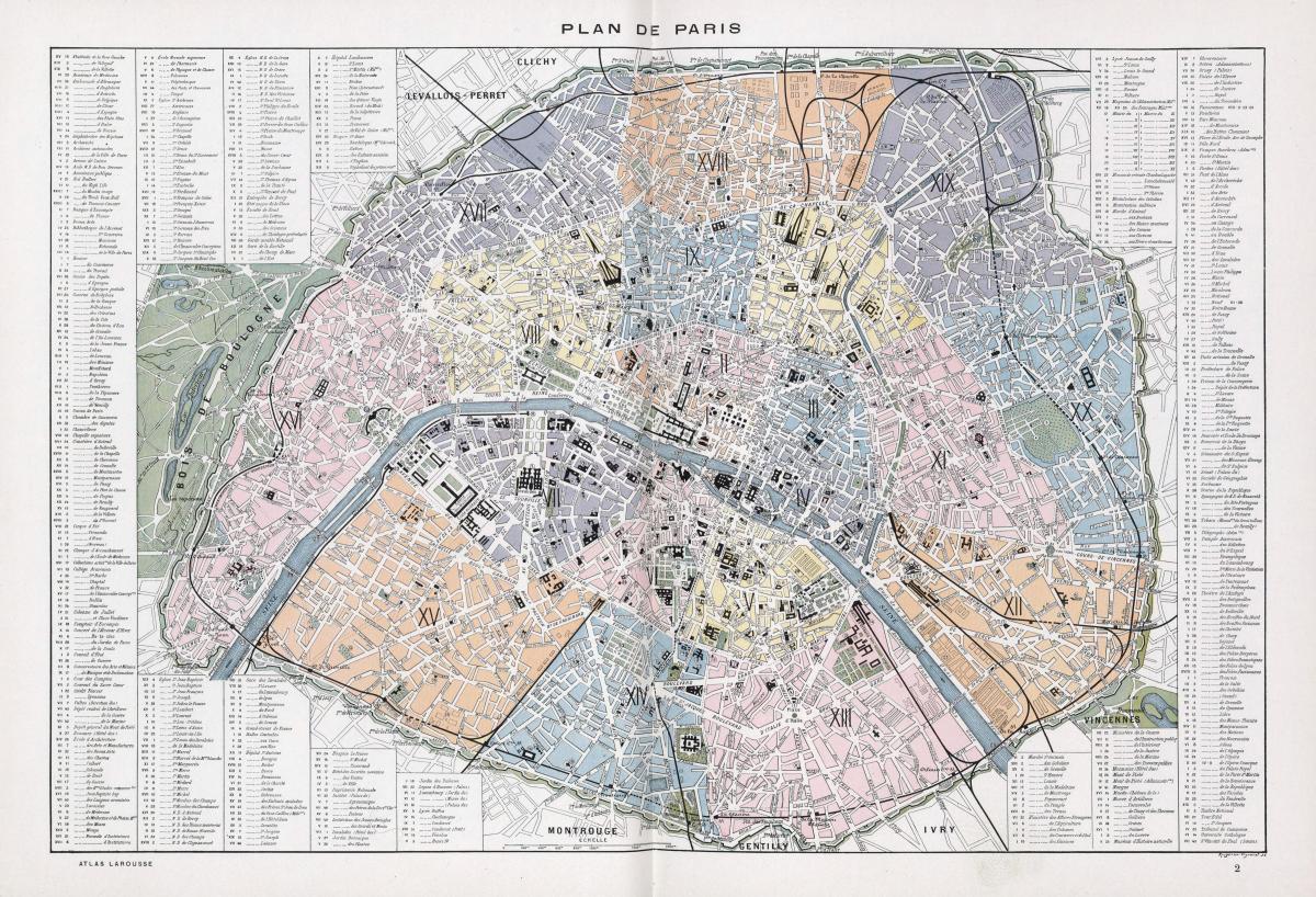 Mapa Paris 1900