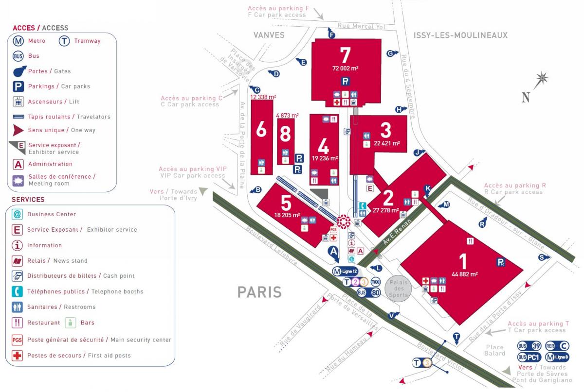 Mapa Paris expo