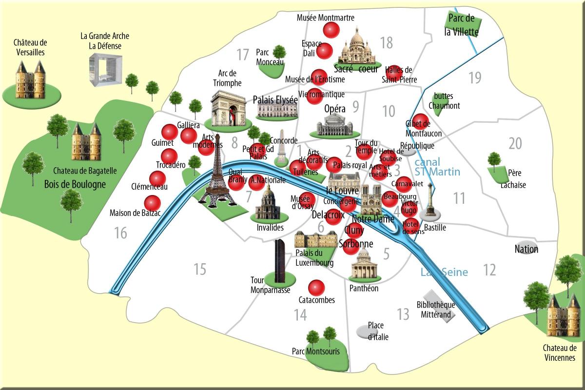 Mapa paris monumentuak
