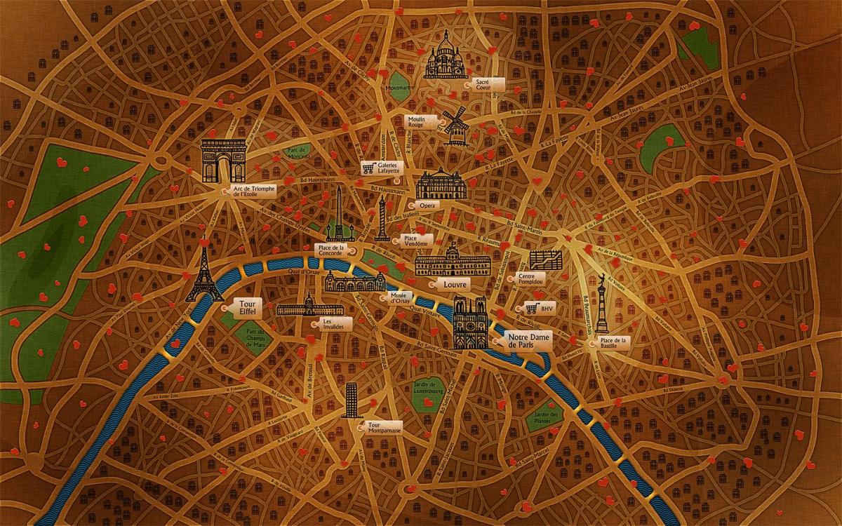 Mapa Paris wallpaper