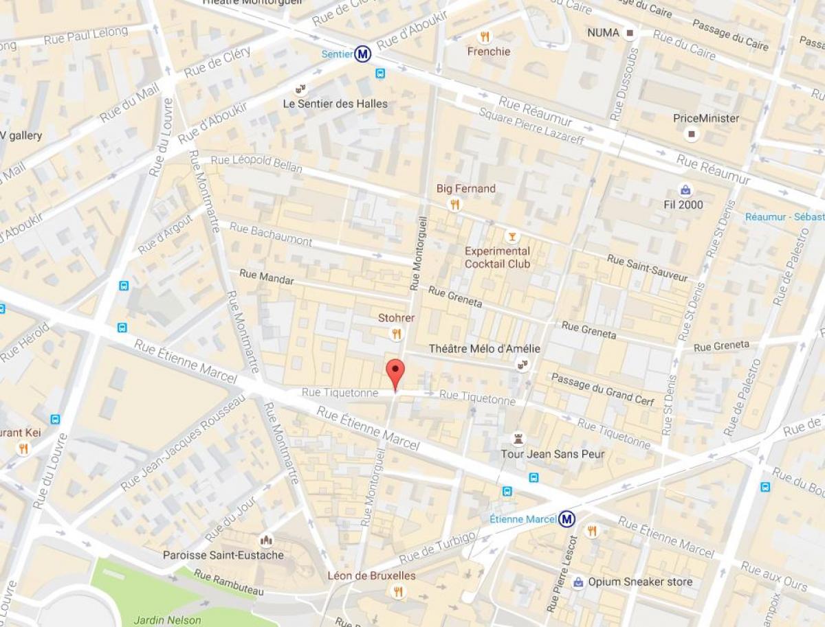 Mapa rue Montorgueil