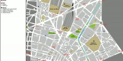 Mapa 10ean arrondissement Paris
