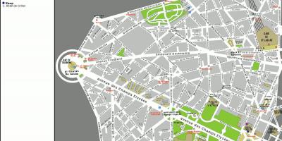 Mapa 8an arrondissement Paris