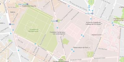 Mapa Auzoan Montparnasse