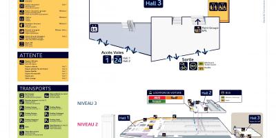 Mapa Gare Montparnasse Hall 3