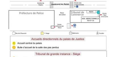 Mapa Palais de Justice Paris