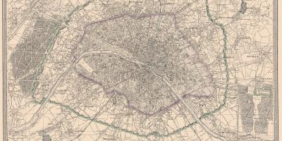 Mapa Paris 1850