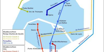 Mapa Paris aireportua anezka