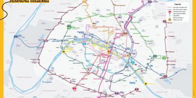 Mapa Paris bike ride