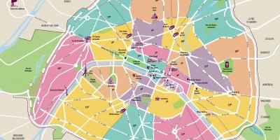 Mapa Paris erakargarri
