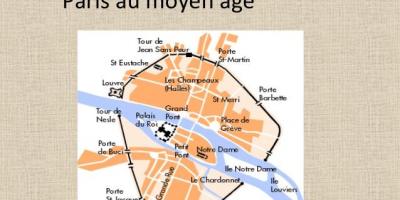 Mapa Paris Erdi Aroan