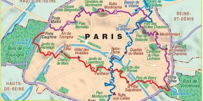 Mapa Paris senderismo