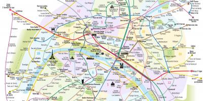 Mapa Parisko metroan