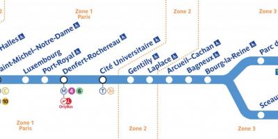 Mapa RER B